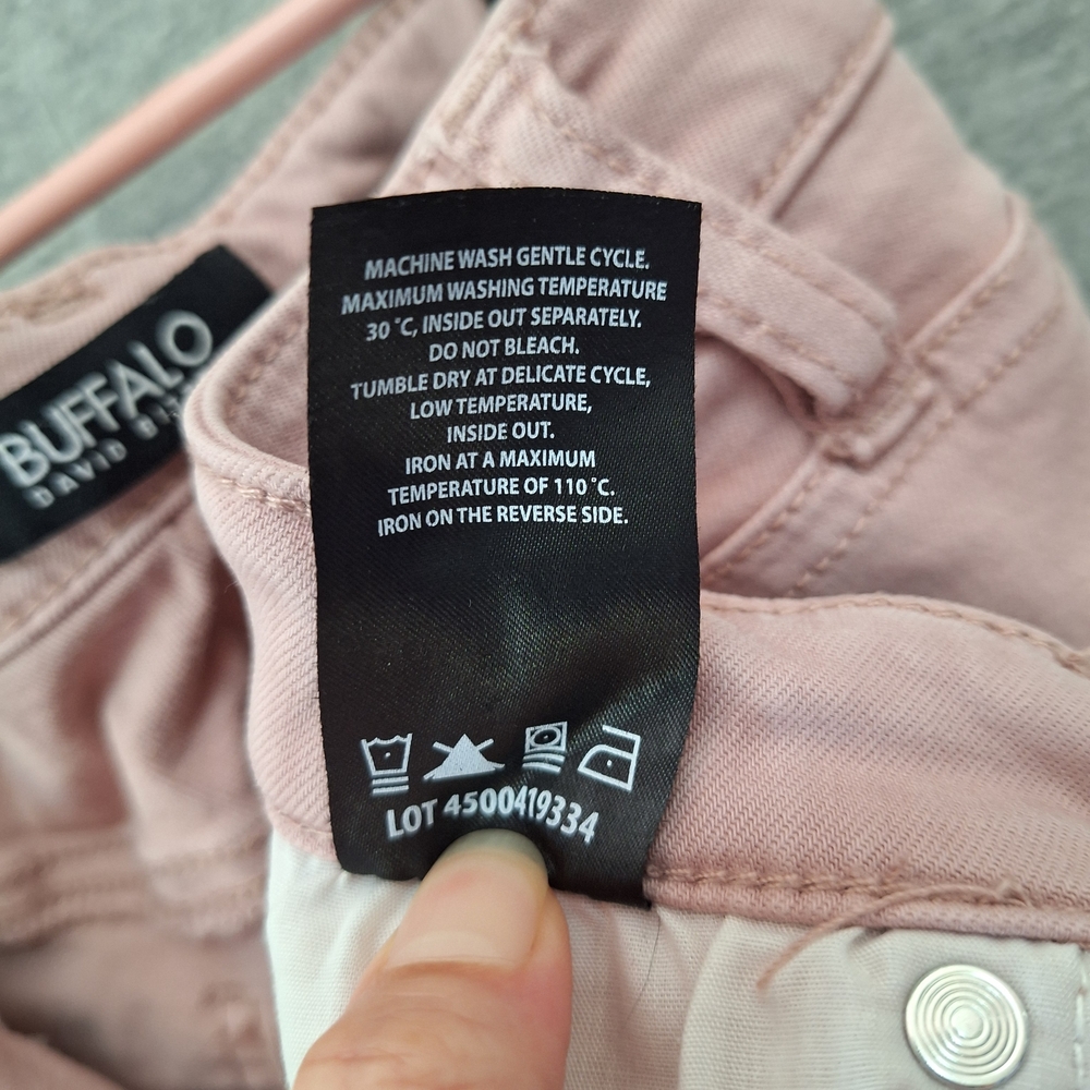 Buffalo David Bitton "Avalon" Size 8 Mid-Rise Pink Skinny Jeans Soft Denim - Picture 11 of 15